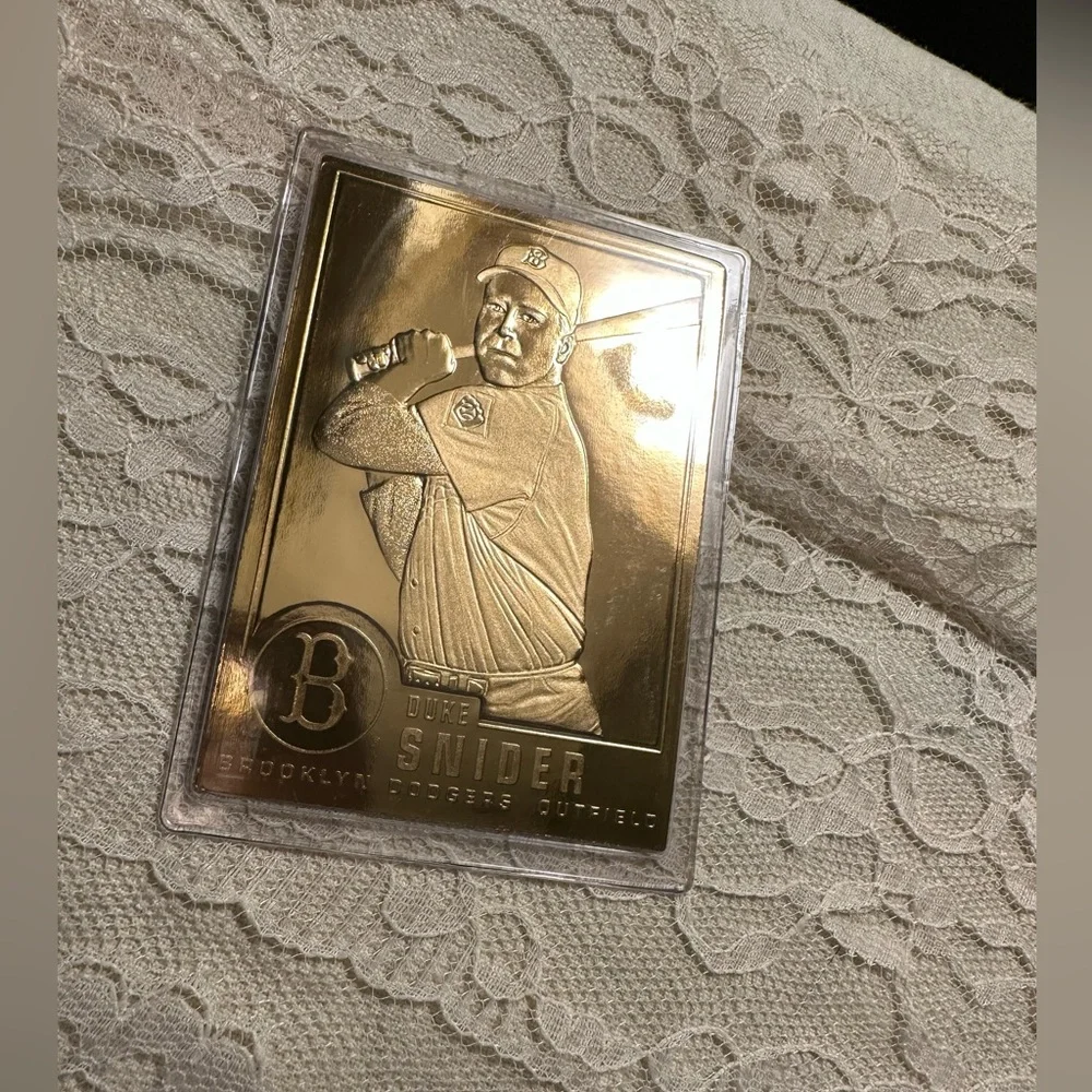 Duke Snider Danbury Mint 22K Gold Card #7 Dodgers Sealed